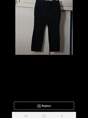Charter Club Black Damask-Trim Pants